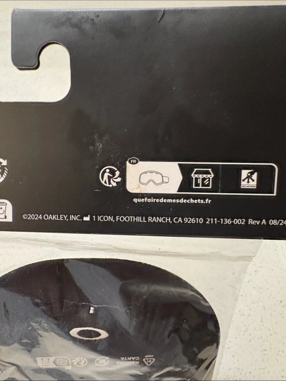Oakley Black Goggle Sleeve with White Logo